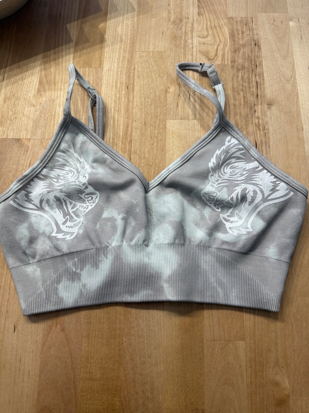 Darc Sport Grey/white tie dye sports bra